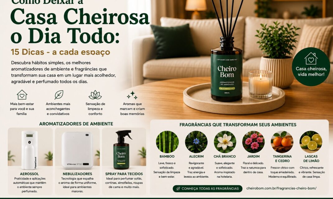 Como Deixar a Casa Cheirosa o Dia Todo: 15 Dicas